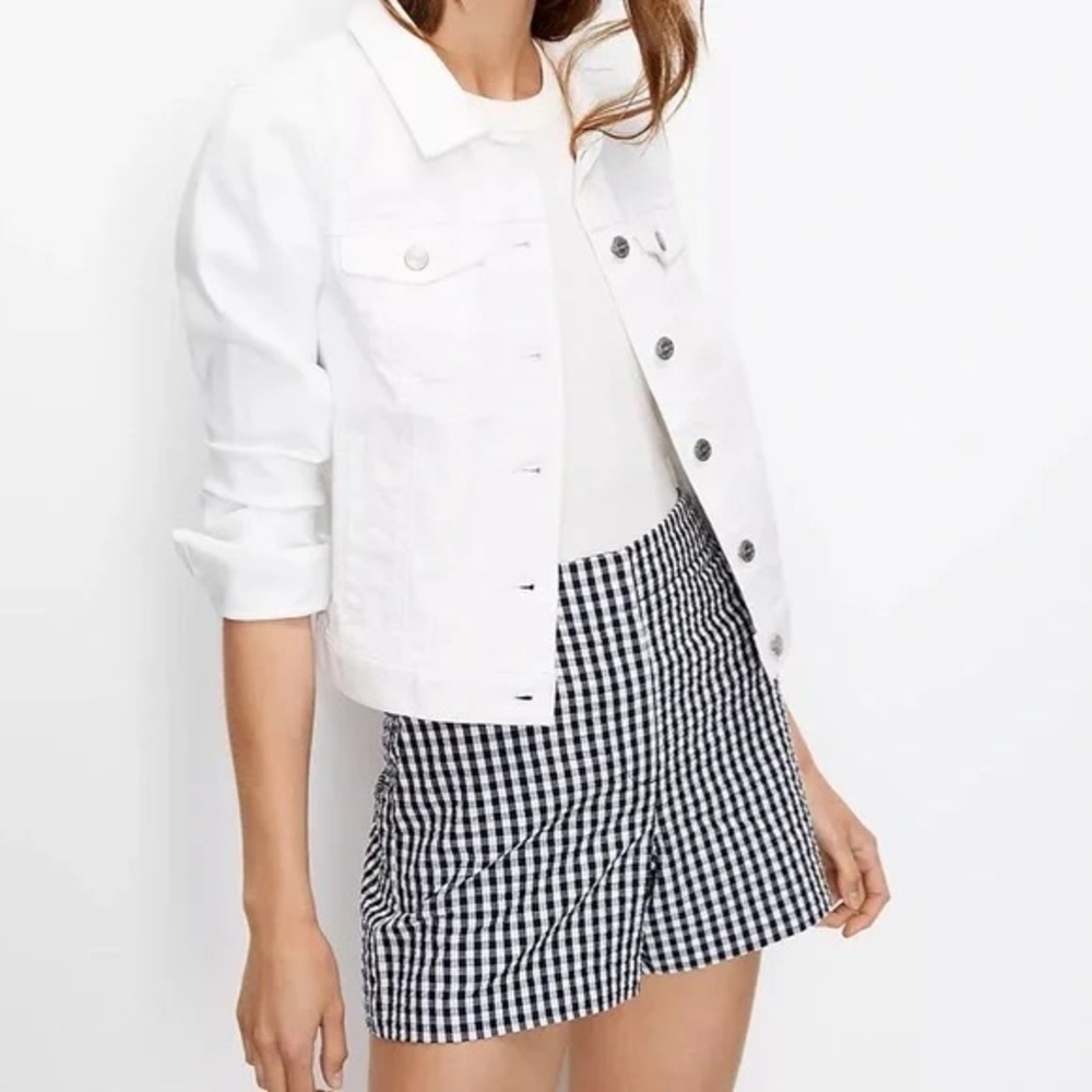Loft | Petite Structured Shorts in Gingham 18P Petite
